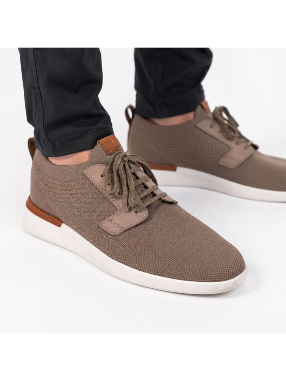 Wolf & Shepherd Knit High Top Taupe Minimalist Quiet Luxury Shoes 15